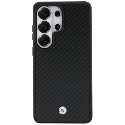 3. BMW Logo Magnetische MagSafe-Hülle aus Carbonfaser für Samsung Galaxy S26 Ultra – Schwarz