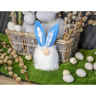10. HASE 18CM BLAU FRÜHLINGSDEKORATION