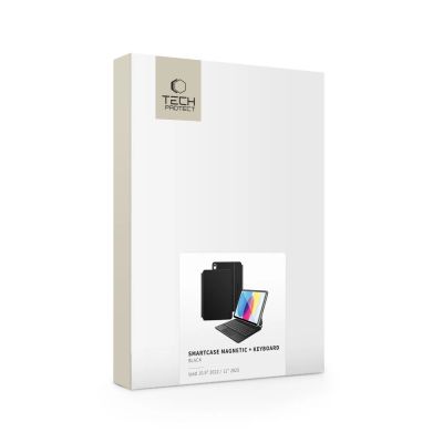 12. Tech-Protect Smartcase Magnetic mit Tastatur für iPad 10,9" 2022 / iPad 11" 2025 - Schwarz