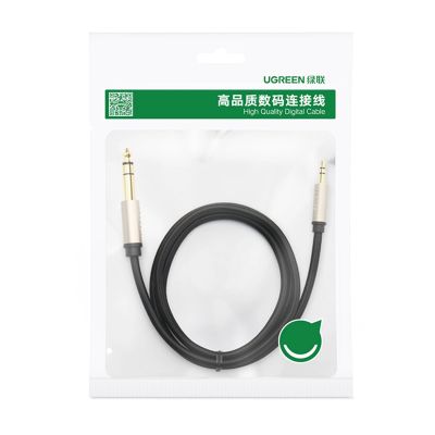 5. Ugreen AV127 10625 Audio-TRS-Kabel Miniklinke 3,5 mm / Klinke 6,35 mm 1 m – Grau