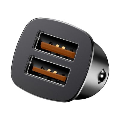 5. Baseus Square Smart Car Charger 2x USB QC3.0 Quick Charge 3.0 SCP AFC 30W Schwarz (CCALL-DS01)