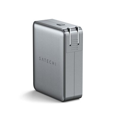 Satechi 4-Port GaN Reiseladegerät - 145W Reiseladegerät mit 4 Steckdosenadaptern - US, UK, EU, AS (4x USB-C)