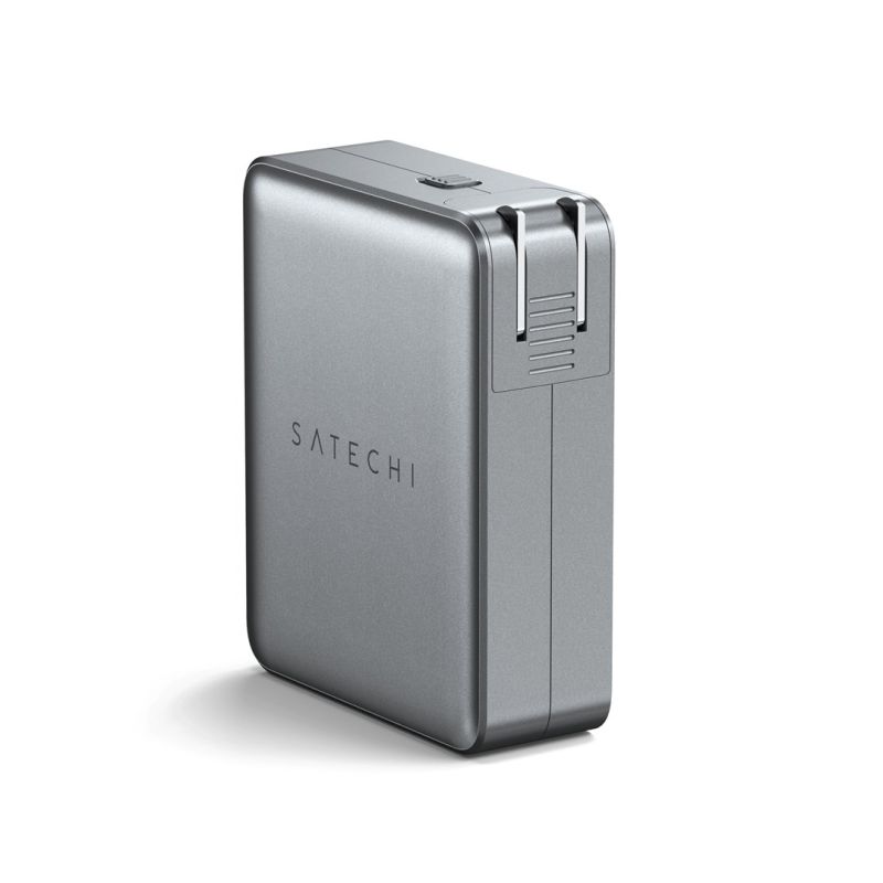 Satechi 4-Port GaN Reiseladegerät - 145W Reiseladegerät mit 4 Steckdosenadaptern - US, UK, EU, AS (4x USB-C)