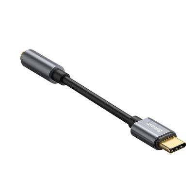 3. Baseus L54-Adapter für USB-C-Kopfhörer/Miniklinke 3,5 mm DAC 24 Bit 48 KHz – Grau