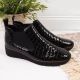 51. Rieker W R474 Schlangenleder Stiefeletten schwarz