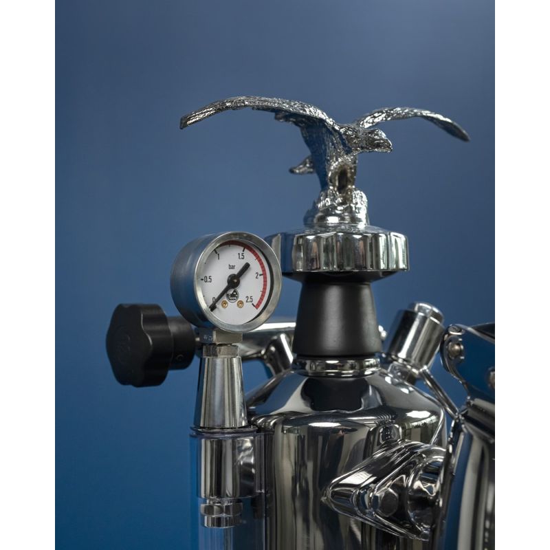 18. La Pavoni Milano manueller Hebel-Espressokocher, silber