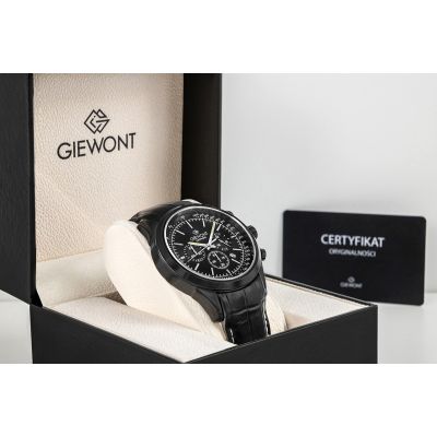 8. Giewont Herrenuhr Chronograph Saphir Schwarz GW7650-A4