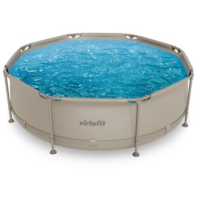 2. VIRTUFIT RUNDER POOL 244 CM MIT FILTPUMPE BEIGE