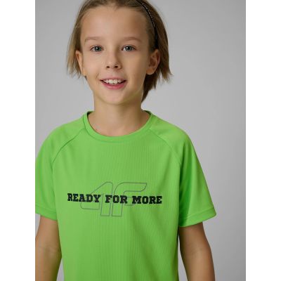 4. Schnelltrocknendes Sport-T-Shirt für Jungen 4F 4FJRSS26TFTSM2391-45S