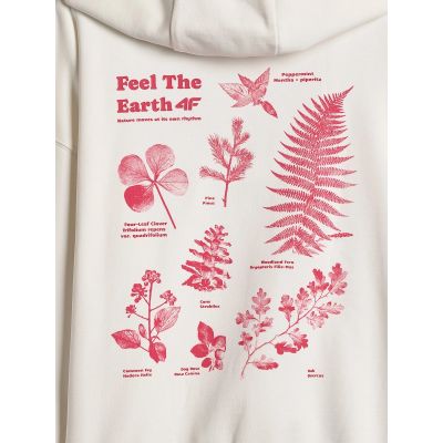 7. Lockerer Damen-Sweatshirt mit Kapuze 4F 4FRSS26TSWSF2836-11S