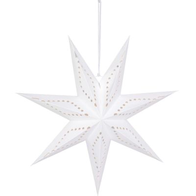 8. Papierdekorationsstern, 50 cm, 7 Arme, weiß