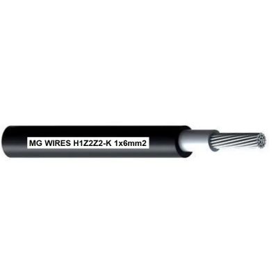 Photovoltaikkabel // MG Wires // 1x6mm², 0,6/1kV schwarz H1Z2Z2-K-6mm2 BK, 50m Packung