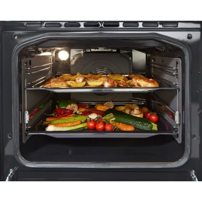 30. GORENJE GECS6B70CLI Retro-Elektroherd 60 cm | ExtraDampfgarfunktion | Heißluftfrittierfunktion | Gefrorenes Backen | Sahne