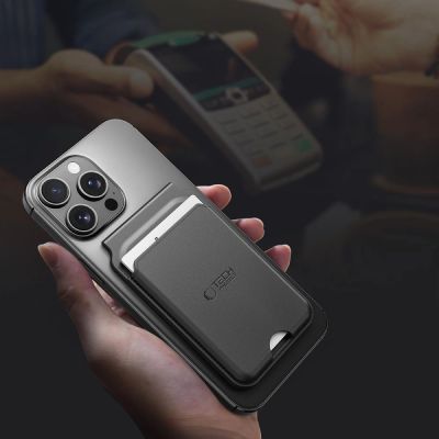 6. Tech-Protect MagWallet Stand MagSafe Universalhülle – Schwarz