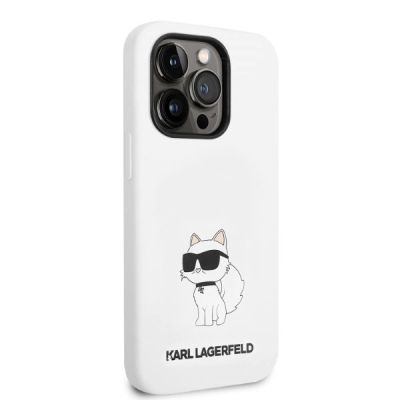 4. Karl Lagerfeld KLHCP14LSNCHBCH iPhone 14 Pro 6,1" Hardcase weiß/weiß Silikon Choupette