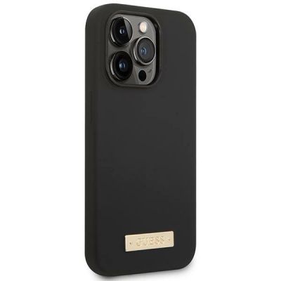 4. Guess GUHMP14XSBPLK iPhone 14 Pro Max 6,7" schwarz/schwarze Hartschale Silikon-Logoplatte MagSafe