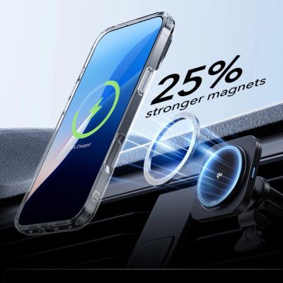 4. ESR Classic Hybrid Kickstand Halolock MagSafe Hüllenset mit Ständer + gehärtetem Glas für iPhone 16 Pro – transparent