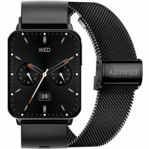 Smartwatch Gravity Black 2 Armbänder GT17-7