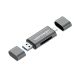 Vention SD/microSD-Kartenleser mit USB 3.0 USB-C microSD-Anschlüssen, Grau