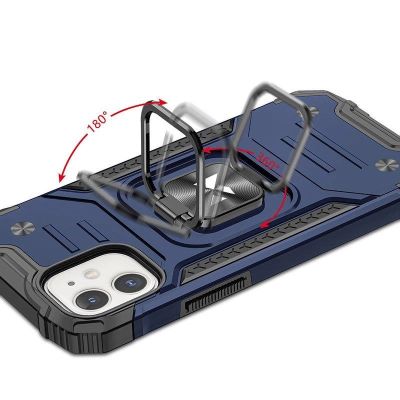 5. Wozinsky Ring Armor Hülle für iPhone 14 Plus gepanzerte Hülle magnetischer Haltering blau