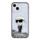 3. Karl Lagerfeld KLHCP15SLKKNSK iPhone 15 6,1" transparentes Hardcase Liquid Glitter Ikonik