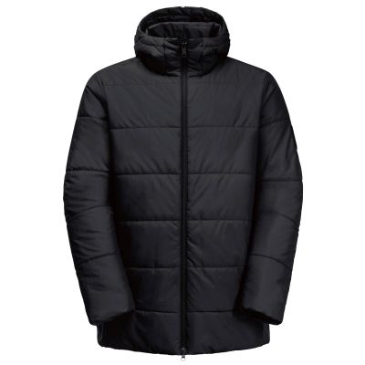 Herren Übergangsjacke Jack Wolfskin DEUTZER LONG JKT M schwarz atmungsaktives Material schwarz (1207451_6000)