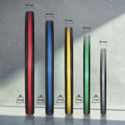 6. TOG25 2 x 25 kg OLYMPISCHE GUMMIBESCHICHTETE PLATTE 2 x 25 kg HMS