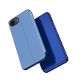 Transparente Schutzhülle für iPhone 16e/17e (Klappcover) – Blau