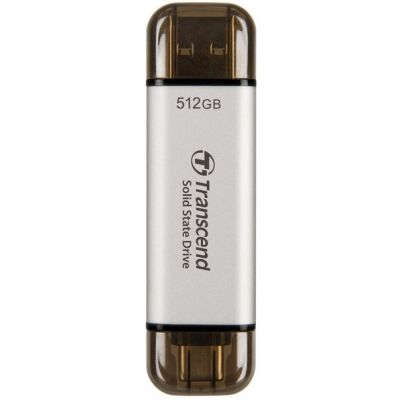 Transcend ESD310 512 GB USB Typ-A auf USB Typ-C 3.2 Gen 2 (3.1 Gen 2) Silber