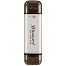 Transcend ESD310 512 GB USB Typ-A auf USB Typ-C 3.2 Gen 2 (3.1 Gen 2) Silber