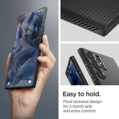 12. Spigen Liquid Air Hülle für Samsung Galaxy S23 Ultra – mattschwarz