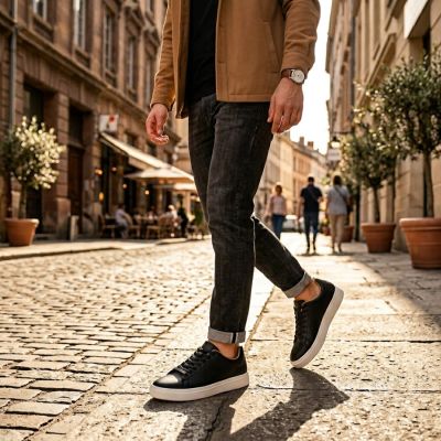 8. Schwarze Herren-Sneaker Vanhorn 18300