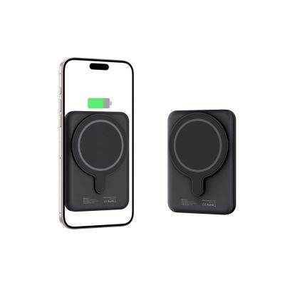 3. Tech-Protect LifeMag PB10 Powerbank mit MagSafe 5000 mAh 15 W USB-C-Anschluss – Schwarz + USB-C-Kabel