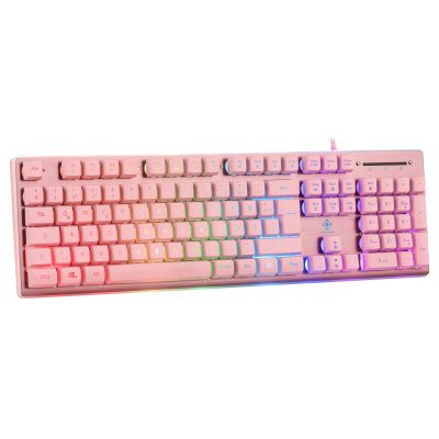 9. Deltaco Gaming GAM-021-RGB-P-DE USB-Tastatur QWERTZ Deutsch Pink