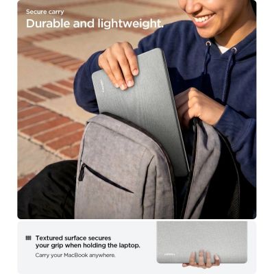 7. Spigen Urban Fit Hülle für MacBook Air 13" 2023 / 2024 / 2025 2026 - Grau