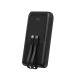 5. GEMBIRD Powerbank 20000mAh, 20W Schnellladung, LCD-Display, integrierte Kabel, Schwarz