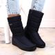 7. News W EVE436B marineblaue hohe Stiefeletten
