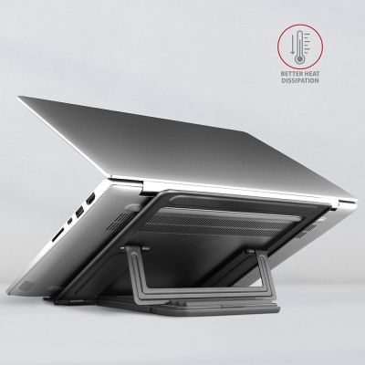 4. Axagon STND-L Laptopständer Notebookständer Grau 40,6 cm (16")