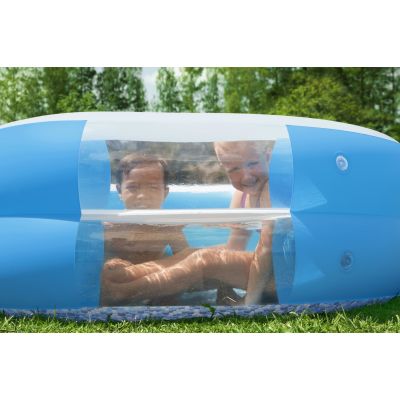 8. Bestway 54409 Aufstellpool, aufblasbarer Pool, oval, blau-weiß