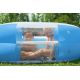 8. Bestway 54409 Aufstellpool, aufblasbarer Pool, oval, blau-weiß