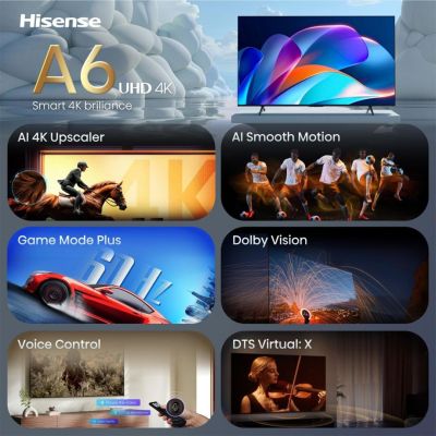 21. Hisense 55A6S 139,7 cm (55") 4K Ultra HD Smart TV Wi-Fi Schwarz