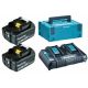 2. Netzteil-Kit 18V 2x6,0Ah (BL1860Bx2+DC18RD) MAKPAC MAKITA
