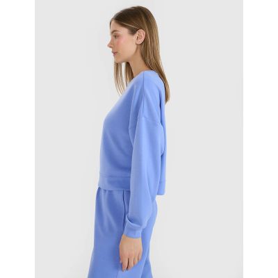 3. Damen-Sweatshirt mit offenem Reißverschluss und Modal 4F 4FWSS25TSWSF1576-33S