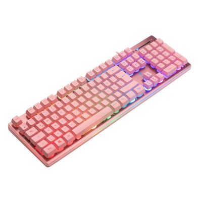 10. Deltaco Gaming GAM-021-RGB-P-DE USB-Tastatur QWERTZ Deutsch Pink