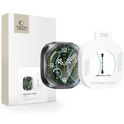Tech-Protect Easy Set+ 2er-Pack Schutzglas für Samsung Galaxy Watch Ultra 47 mm