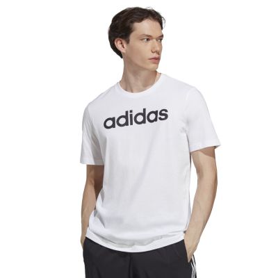 6. adidas Essentials Single Jersey Linear Logo-T-Shirt mit Stickerei M IC9276