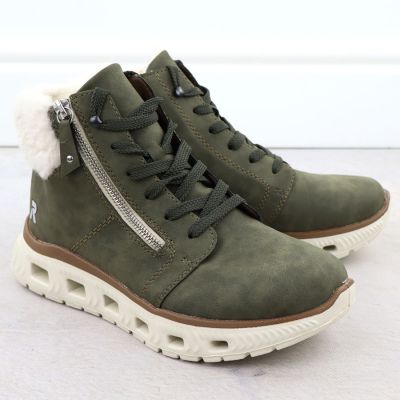 3. Rieker M6014-54 wasserdichte, ultraleichte grüne Damen-Wanderschuhe