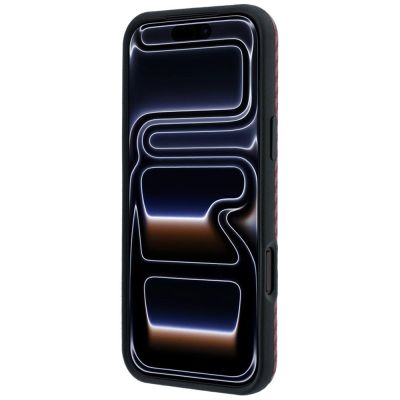 5. BMW M Carbon Printed Ring MagSafe Hülle für iPhone 18 Pro Max / 17 Pro Max – burgunderrot