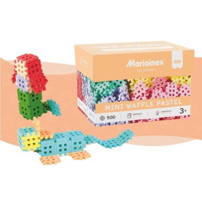 8. Marioinex Mini-Waffel-Bausteine, 500 Teile, Pastell