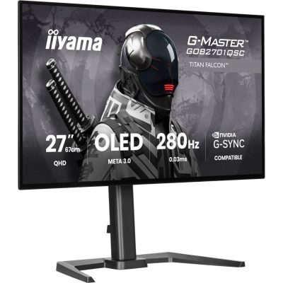 3. iiyama G-MASTER GOB2701QSC-B1 Computermonitor 68,6 cm (27") 2560 x 1440 px 2K Ultra HD OLED Schwarz